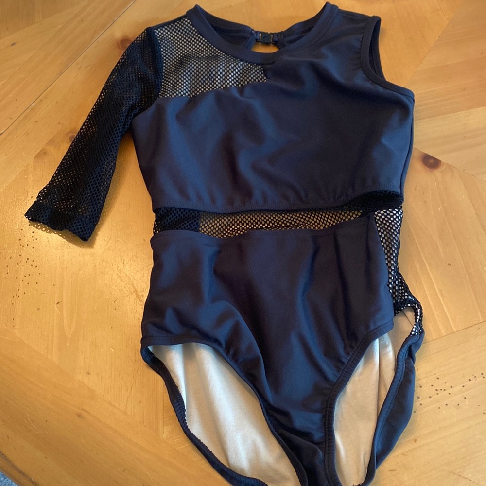 Kids Black Mesh Swimsuit